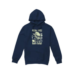 Star Wars Mens Yoda Best Dad Comic Hoodie - XXL, Navy