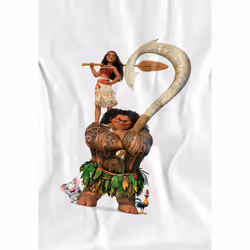 Moana Childrens/Kids Maui Moana Stacked T-Shirt - 5-6 Years, White