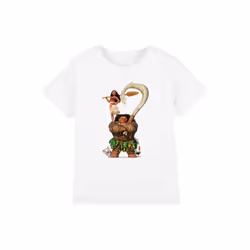 Moana Childrens/Kids Maui Moana Stacked T-Shirt - 9-10 Years, White