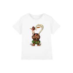 Moana Childrens/Kids Maui Moana Stacked T-Shirt - 9-10 Years, White
