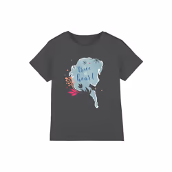 Frozen Childrens/Kids True At Heart Elsa Silhouette T-Shirt - 5-6 Years, Charcoal