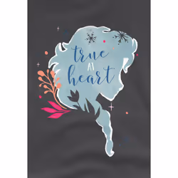 Frozen Childrens/Kids True At Heart Elsa Silhouette T-Shirt - 5-6 Years, Charcoal