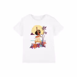 Moana Childrens/Kids Heart Sunset T-Shirt - 12-13 Years, White