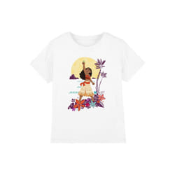 Moana Childrens/Kids Heart Sunset T-Shirt - 12-13 Years, White