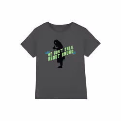 Encanto Childrens/Kids We Don't Talk About Bruno Silhouette T-Shirt - 7-8 Years, Charcoal