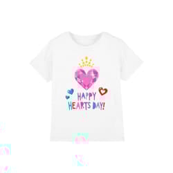 Disney Princess Childrens/Kids Happy Hearts Day Valentine's Day T-Shirt - 5-6 Years, White