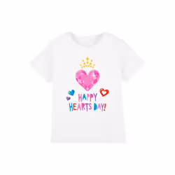 Disney Princess Childrens/Kids Happy Hearts Day Valentine's Day T-Shirt - 7-8 Years, White