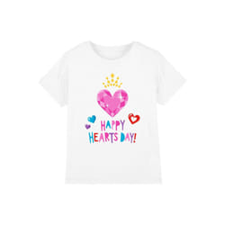 Disney Princess Childrens/Kids Happy Hearts Day Valentine's Day T-Shirt - 7-8 Years, White