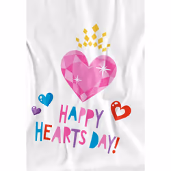 Disney Princess Childrens/Kids Happy Hearts Day Valentine's Day T-Shirt - 7-8 Years, White