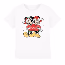 Disney Childrens/Kids Mickey & Minnie Mouse Christmas Sweater T-Shirt - 3-4 Years, White