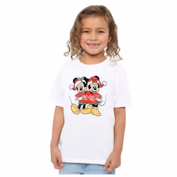 Disney Childrens/Kids Mickey & Minnie Mouse Christmas Sweater T-Shirt - 3-4 Years, White