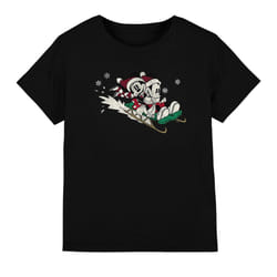 Disney Childrens/Kids Sledding For Christmas Mickey & Minnie Mouse T-Shirt - 9-10 Years, Black