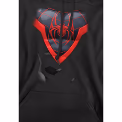 Spider-Man Mens Miles Morales Costume Hoodie - XXL, Black
