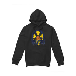 Marvel Mens X-Men Wolverine Retro Hoodie - XXL, Black