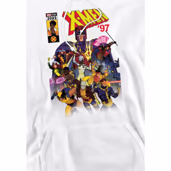 Marvel Mens X-Men Comic Cover Team Hoodie - XXL, White