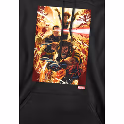 Marvel Mens X-Men Wolverine Cyclops Jean Grey Hoodie - XL, Black