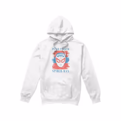 Spider-Man Mens Peter Parker Striped Hoodie - S, White
