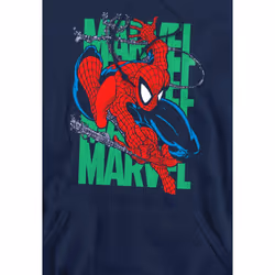 Spider-Man Mens Wall Crawling Hoodie - M, Navy