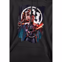 Star Wars Mens Inquisitors Obi Wan Kenobi Reva Painted Hoodie - M, Black