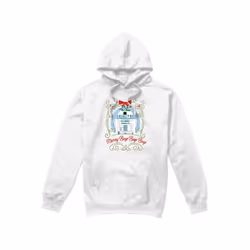 Star Wars Mens Merry Beep Boop Beep R2-D2 Christmas Hoodie - S, White