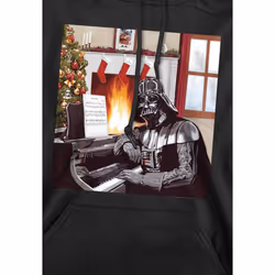 Star Wars Mens Christmas Carols Darth Vader Hoodie - M, Black