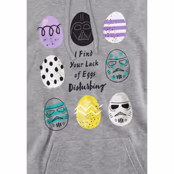 Star Wars Mens Your Lack Of Easter Eggs Disturbing Darth Vader Hoodie - S, Sport Heather