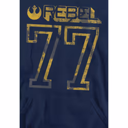 Star Wars Mens Rebel 77 Hoodie - L, Navy