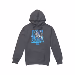 Star Wars Mens Papercut R2-D2 Hoodie - XL, Charcoal