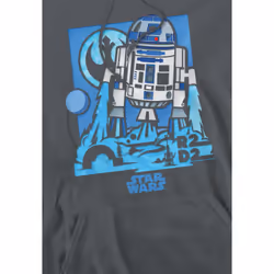 Star Wars Mens Papercut R2-D2 Hoodie - S, Charcoal