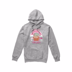 Star Wars: The Mandalorian Mens Cutest In The Galaxy Grogu Hoodie - XL, Sport Heather