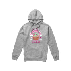 Star Wars: The Mandalorian Mens Cutest In The Galaxy Grogu Hoodie - XL, Sport Heather