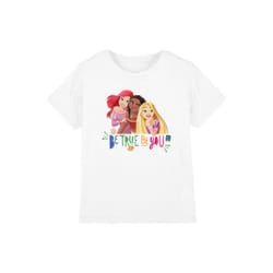 Disney Princess Childrens/Kids Be True, Be You Ariel Moana Rapunzel T-Shirt - 5-6 Years, White