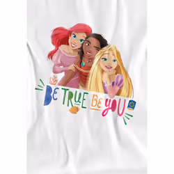 Disney Princess Childrens/Kids Be True, Be You Ariel Moana Rapunzel T-Shirt - 5-6 Years, White