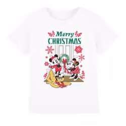 Disney Childrens/Kids Mickey & Minnie Mouse Wreath Christmas T-Shirt - 5-6 Years, White