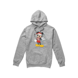 Disney Mens Mickey Mouse Christmas Lights Hoodie - XL, Sport Heather