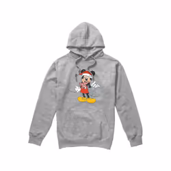 Disney Mens Mickey Mouse Christmas Lights Hoodie - S, Sport Heather