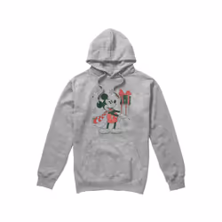 Disney Mens Mickey Mouse Present Christmas Hoodie - L, Sport Heather