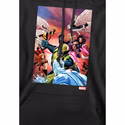 Marvel Mens X-Men Team Defend Hoodie - M, Black