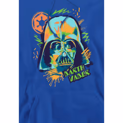 Star Wars Mens 90s Darth Vader Hoodie - XL, Royal Blue