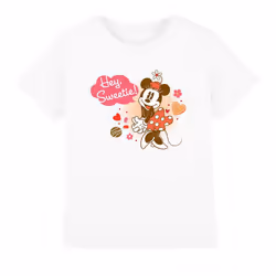 Disney Childrens/Kids Hey Sweetie! Minnie Mouse Vintage Valentine's Day T-Shirt - 9-10 Years, White