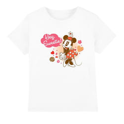 Disney Childrens/Kids Hey Sweetie! Minnie Mouse Vintage Valentine's Day T-Shirt - 9-10 Years, White