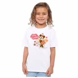 Disney Childrens/Kids Hey Sweetie! Minnie Mouse Vintage Valentine's Day T-Shirt - 9-10 Years, White