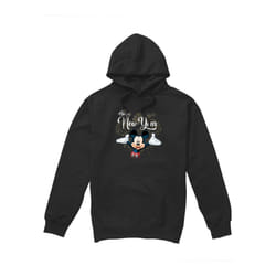 Disney Mens Mickey Mouse New Year Hoodie - S, Black