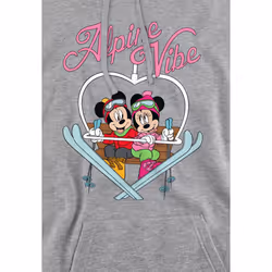 Disney Mens Alpine Vibes Mickey Mouse Hoodie - XL, Sport Heather