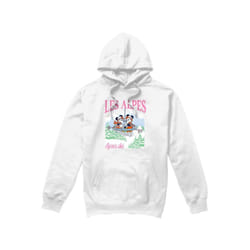 Disney Mens Les Alpes Mickey Mouse Hoodie - M, White