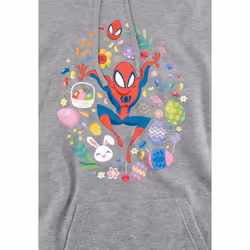Spider-Man Mens Circle Hoodie - XXL, Sport Heather