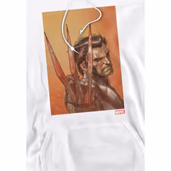 Marvel Mens X-Men Ready Wolverine Hoodie - L, White