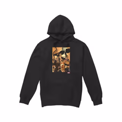 Marvel Mens X-Men Comic Cover Team Hoodie - XL, Black