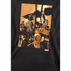 Marvel Mens X-Men Comic Cover Team Hoodie - XL, Black