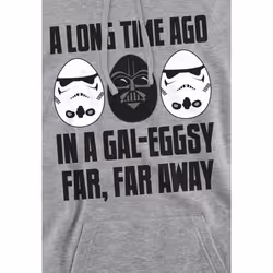 Star Wars Mens GalEggsy Far, Far Away Hoodie - L, Sport Heather